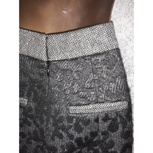 Proenza Schouler Sz 4 Metallic Textured Wool Pencil Skirt - Picture 5 of 8